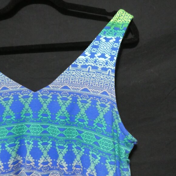 FADED GLORY | large 12 - 14 | Sleeveless Colorful Maxi Summer Dress - Picture 11 of 14